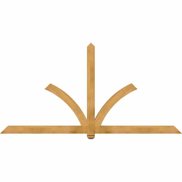 Ekena Millwork Redmond Rough Sawn Timber Gable Bracket, Western Red Cedar, 96"W x 48"H x 4"D x 4"F, 12/12 Pitch GBW096X48X0404RED00RWR - main